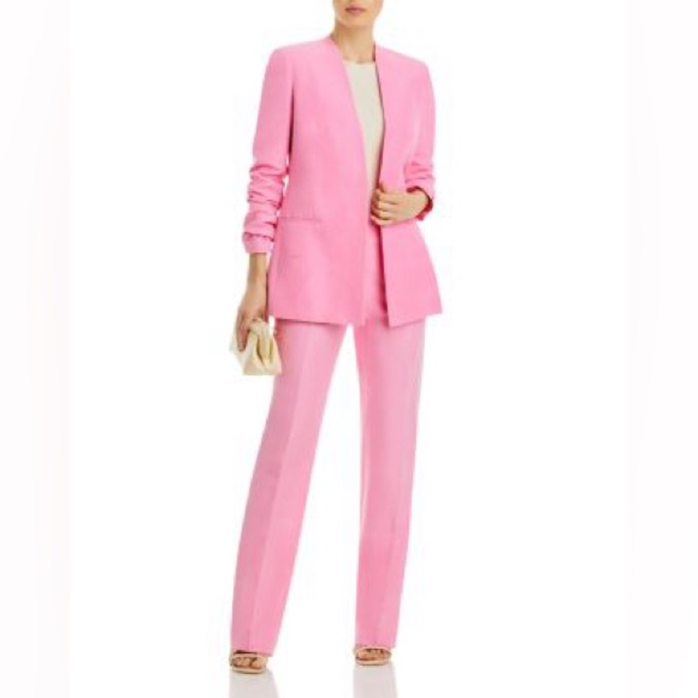 Pink Power Pant Suit from Lafayette 148 NY - Collarless Blazer & Barrow Pants